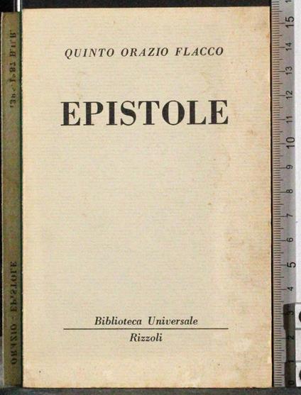 Epistole - Quinto Orazio Flacco - copertina