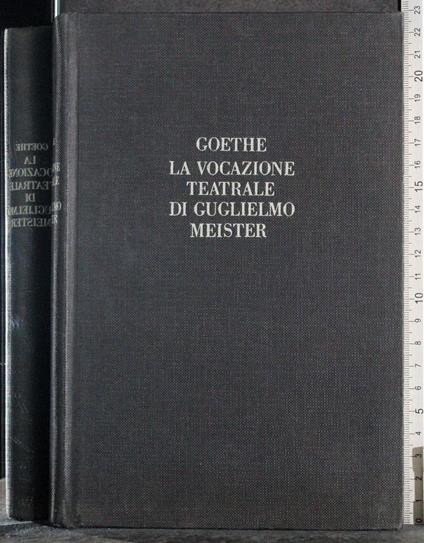 vocazione teatrale di Guglielmo Meister - Johann Wolfgang Goethe - copertina