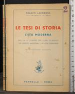 Le tesi di storia. L'età moderna