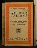 Grammatica Italiana Volume I Morfologia