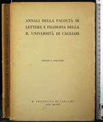 Annali facoltà di lettere e filosofia Univ Cagliari. Vol X