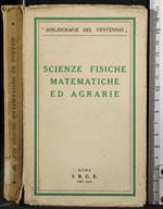 Scienze fisiche matematiche ed agrarie