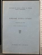 Ordine Degli Studi. Giurisprudenza. Anno Accademico