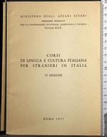 Corsi di lingua e cultura Italiana per stranieri in Italia