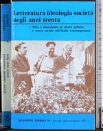 Letteratura ideologica società negli anni trenta