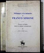 Melanges Franco Simone. France Italie culture europeenne II