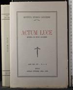 Actum luce. N 1-2, aprile/ottobre 1984-1985