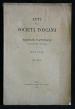 Atti Della Società Toscana di Scienze Naturali