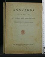 Annuario Del R. Istituto Superiore Agrario di Pisa per L'Anno