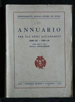 Annuario per Gli Anni Accademici 1949-50 - 1950-51