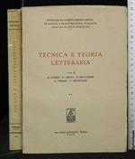 Tecnica e Teoria Letteraria