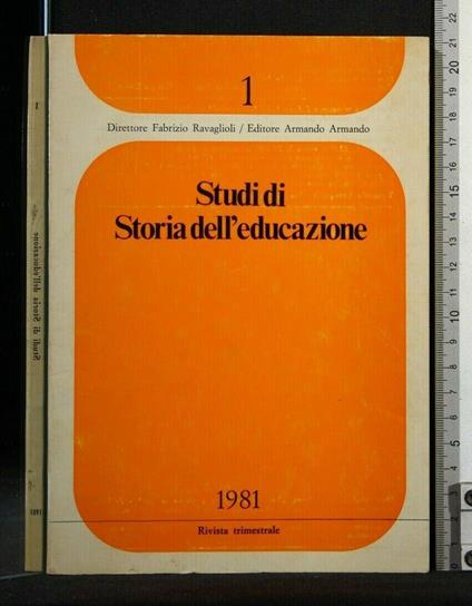 Studi di Storia Dell'Educazione 1 Rivista Trimestrale - copertina