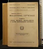 Supplemento Ordinario Al Bollettino Ufficiale Parte I