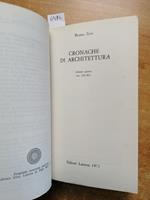 Bruno Zevi Cronache Di Architettura V - Da Tel Aviv A Roma 1971 Laterza