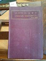 Le Rime Di Lorenzo Stecchetti - Zanichelli - 1912 - Bella Edizione