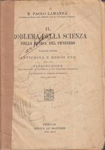 Il problema della scienza nella storia del pensiero. Primo volume