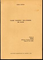 Valore filosofico dell'atomismo del Kalam Estratto da Annali dell'Istituto Orientale di Napoli Volume 40 (N.S. XXX)