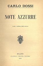 Note azzurre (scelte e ordinate dalla vedova).