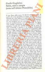 Satira, mito e utopia (nota sull'ultimo Pirandello)