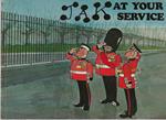 Jak at your service. a selection of cartoons by Jak from the London evening standard . book number three