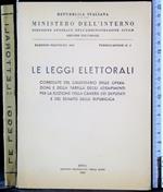 Elezioni politiche 1948. Pubblicazione n 1. Le leggi elettorali