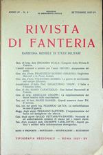 Rivista di fanteria: rassegna mensile di studi militari: Anno IV - N. 9 - Settembre 1937-XV