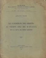 Le condizioni del diritto ai tempi dei Re d'Italia dopo la caduta dell'Impero carolingio