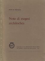 Note di esegesi archilochea