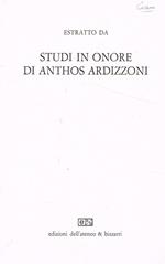 Estratto da Studi in onore di Anthos Ardizzoni