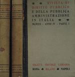 Rivista di diritto pubblico e della pubblica amministrazione in Italia. MCMXII, anno IV, parte I, II