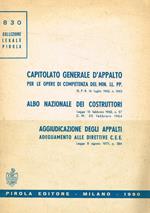 Capitolato generale d'appalto. Albo nazionale dei costruttori. Aggiudicazione degli appalti