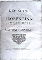 Decisione nella Florentina Donationis in causa Capponi e Capponi