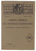 Nozioni Generali Sul Materiale D'Artiglieria