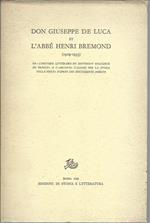 Don Giuseppe De Luca et l'Abbé Henri Bremond. Vol.I: 1929-1933. De l'Histoire litteraire du sentiment