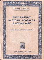 Brevi riassunti di storia, geografia, e nozioni varie