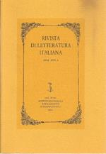 Rivista di letteratura Italiana diretta da Giorgio Baroni e Michele Dell'Acqua