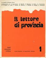 Il lettore di provincia. Anno I, fascicolo 1, giugno 1970