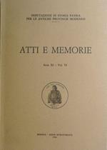 ATTI e MEMORIE - Serie XI - Vol. VI, 1984