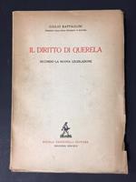 Il diritto di Querela. Secondo la nuova legislazione. Zanichelli. 1939. Dedica dell'artista a Pietro Vasilotta