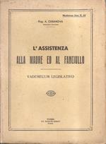 L' assistenza alla madre e al fanciullo. Vademecum legislativo. A. Casanova