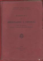 Aa.Vv. - Nozioni Di Amministrazione E Contabilità Per Le Scuole Allievi Uff. Di Complemento - Tipografia Del Senato - Roma - 1934