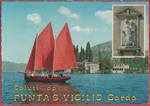 Saluti da Punta S. Virgilio. Garda . Non viaggiata