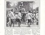 A Lunag Prabang. Le roi du Laos Zocharne, saluant au passage Cotten. stampa 1906