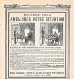 Bureau 35 des Etudes Psychiques. Pubblicita 1906