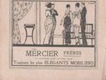 Chez Mercier Freres, toujours le plus élégants mobiliers. Pubblicita 1916