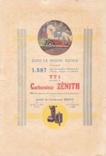 Carburateur Zénith. Pubblicita 1926