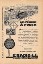 Pas d'antenne à poser. E.ts. Radio-L.L . Pubblicita 1926