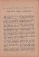 Une heure avec M.Mussolini. Stampa 1926