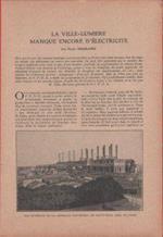 La Ville-Lumiere manque encore d'électricite. Stampa 1926