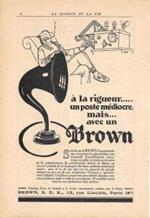 Brown / Mobiloil. Vacuum Oil Co. Pubblicita 1926, fronte retro